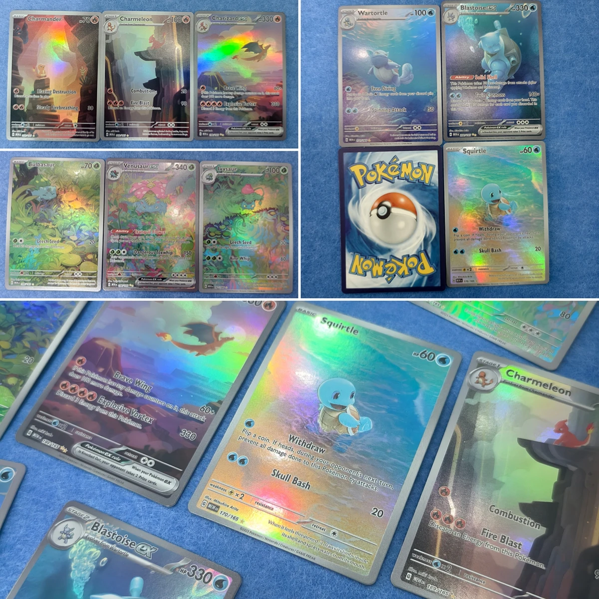 

DIY аниме PKM 151 серия коллекционные карты PTCG карманные монстры Бульбазавр Сквирт Радуга Генгар Ex боевая игра карта хобби игрушка