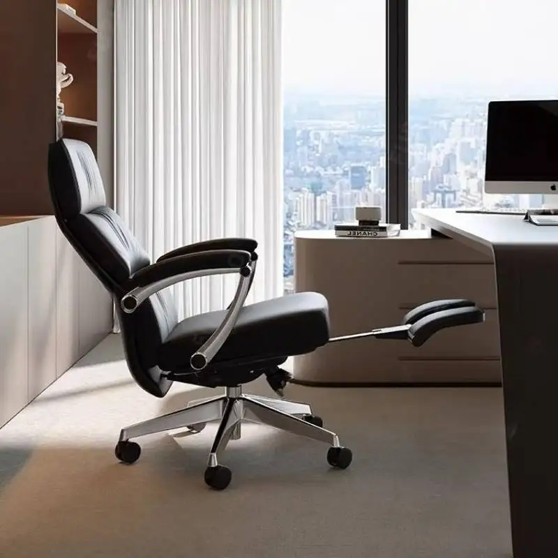 Office Chairs Designer Accessories Office Chair Adjustable Lift Comfy Swivel Computer Chair Leather High Back Modern Accent