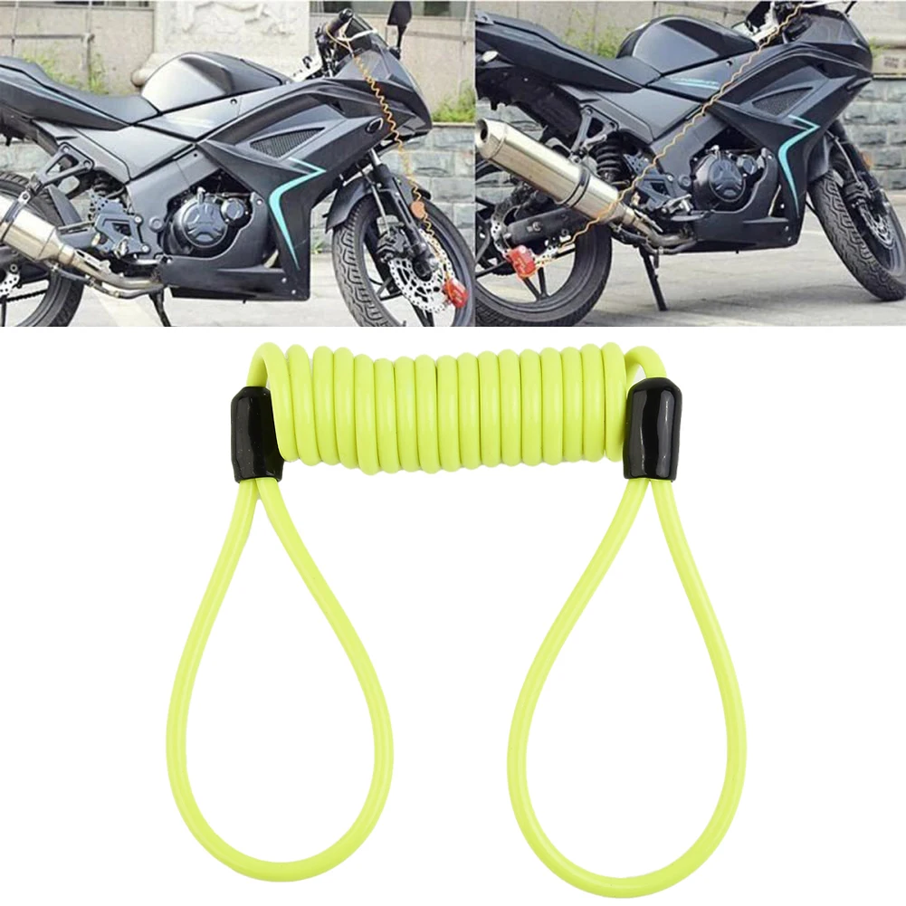 

120CM Motorcycle Brake Disc Lock Scooter Reminder Cable-Bicycle Spring Rope Bag Anti-Theft Cable Protection Alarm Locks