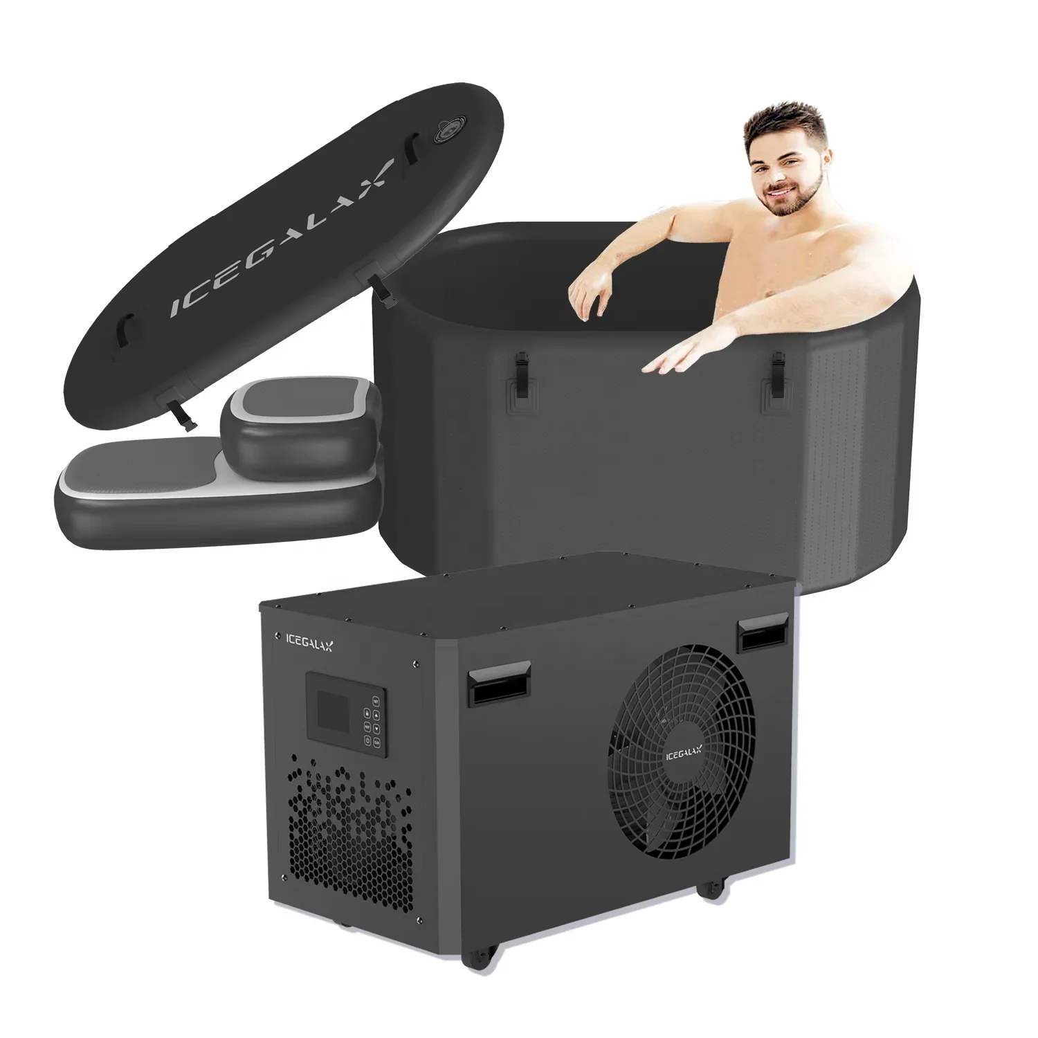 New Style Icebath Cold Plunge with Chiller and Ozone Ice Bath Chiller Machine for Water Cooling