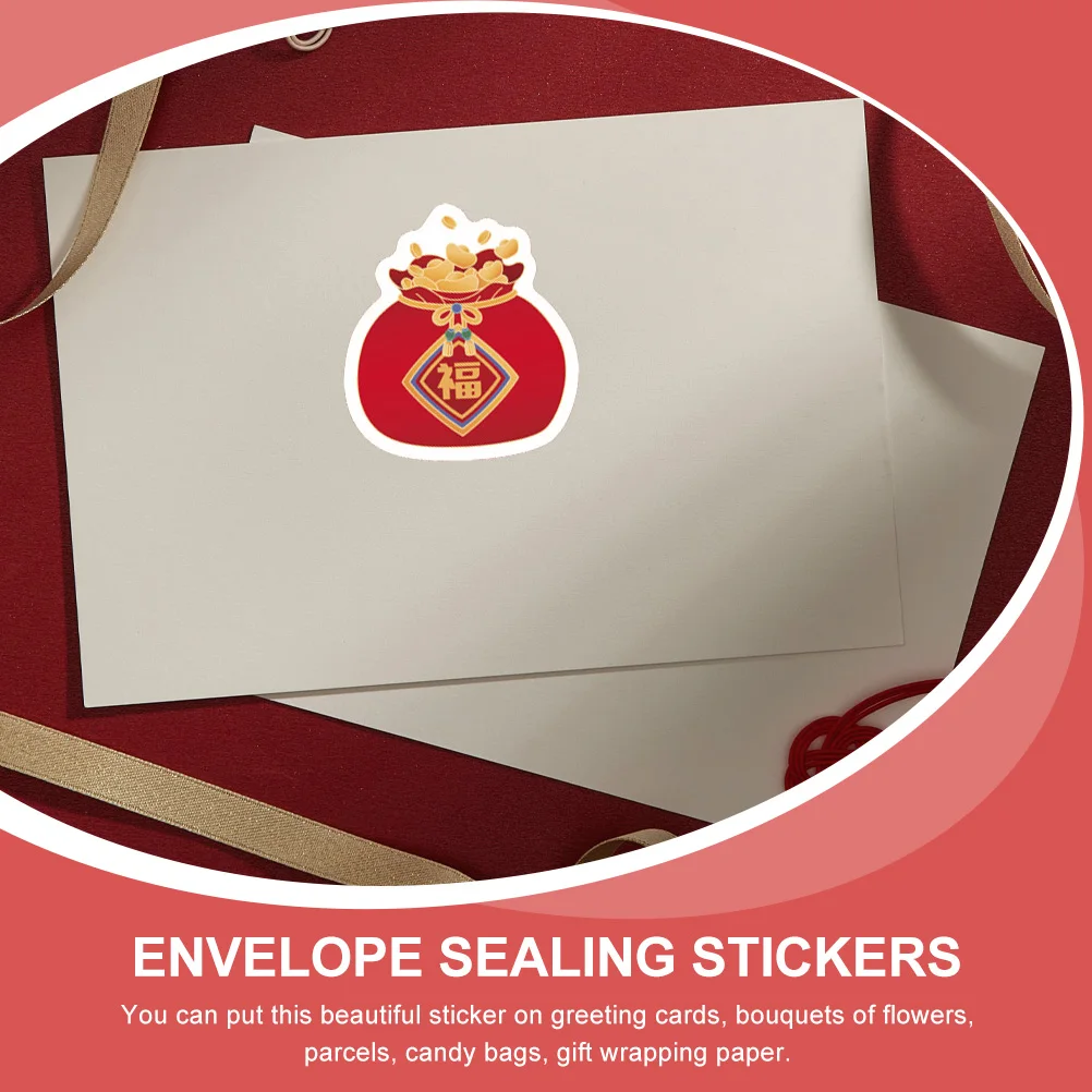 

2 Bags Waterproof Sticker Stickers Envelope Seal Gift Wrapping Paper New Year Sealing Holiday Seals Sealer