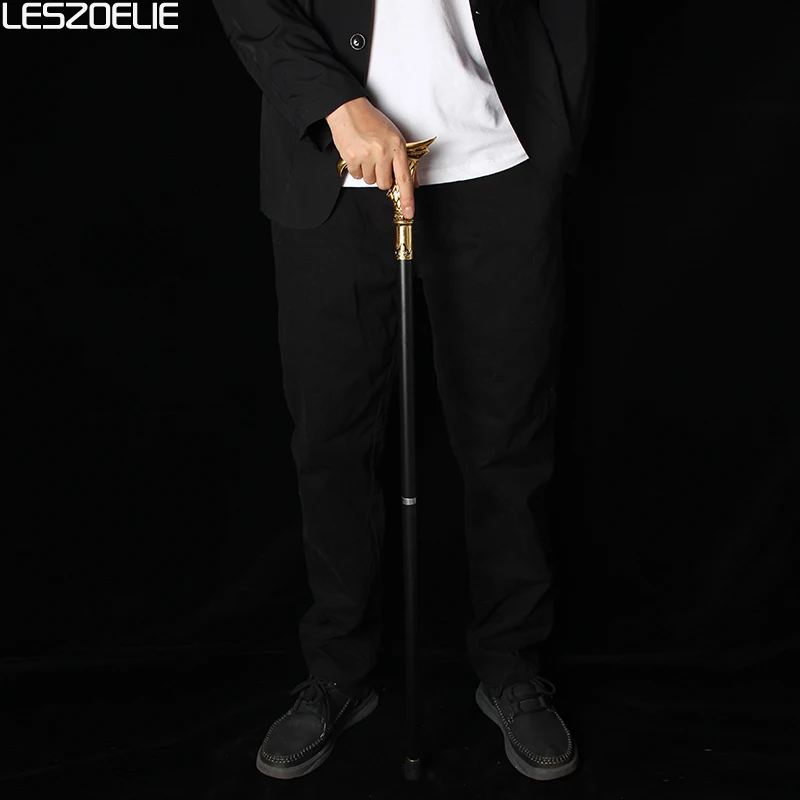 Gold & Black Eagle-Head Men's Luxury Walking Stick Women Fashion Elegant Decorative Canes Vintage Party Accessory for Gentlemen