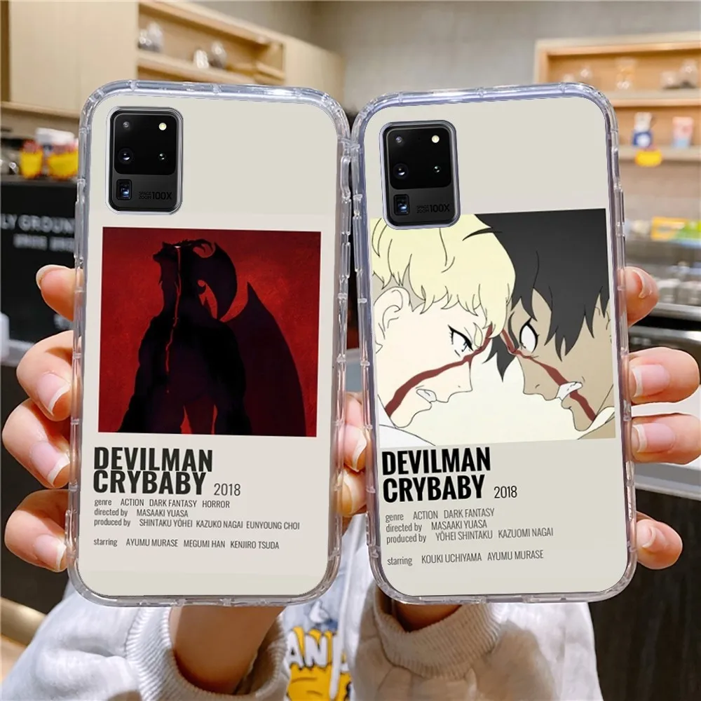 Чехол для телефона с рисунком аниме Devilman Crybaby для Samsung Galaxy A52 A12 A51 S21 Edge S22ULTRA S23 S20LITE Plus, ультрапрозрачный чехол