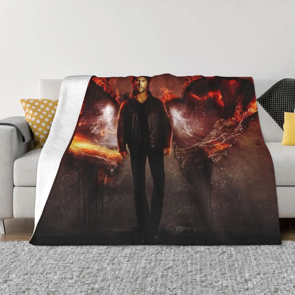 

SAM jared padalecki Throw Blanket valentine gift ideas Dorm Room Essentials Beach Blanket