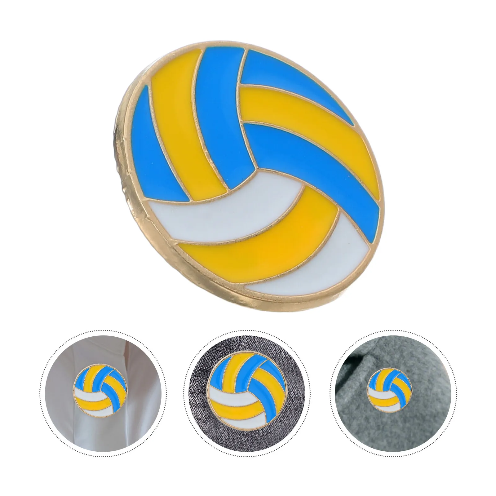 10Pcs Volleyball Brooch Pin Mini Enamel Sport Jewelry Party Favor Team Reward Volleyball Lover Gift Lapel Pin for Hat Jacket