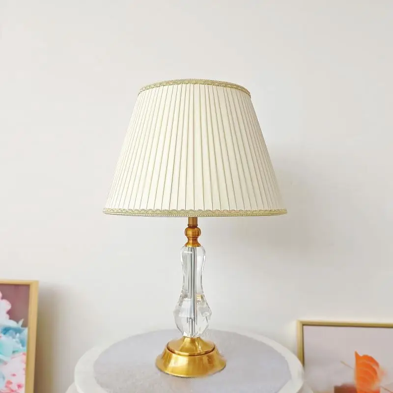 

Simple light luxury crystal desk lamp hotel room bedroom bedside table decorative lamp