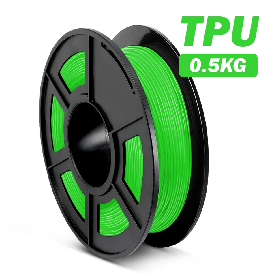SUNLU 95A TPU Filament 3D Afdrukken 1.75MM 0.5KG Goede Flexibiliteit Niet-giftig Goede Aging Weerstand Geurloos Zachte Prints Speelgoed Schoenen
