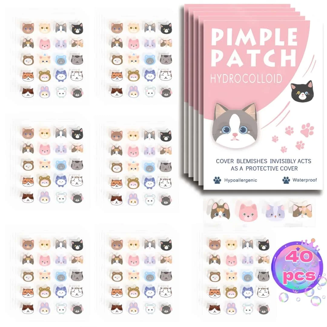 40pcsHalloween Themed Acne Patches Gentle Non Irritating Waterproof Breathable For Daily Facial Use Cute Pimple Stickers