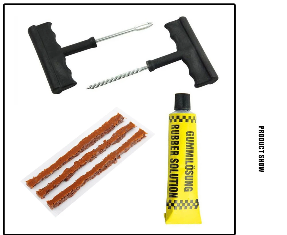 Commercial Grade Tubeless Tyre Puncture Repair Tools Rubber Strips Glue for Car Truck Motorbike Fleet Maintenance