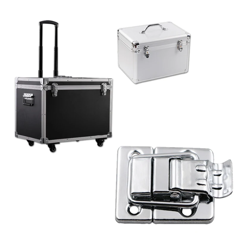 

High Quality Chrome Metal Toggle Latch Lock Hasp Buckle with Key Toolbox Suitcase Hardware Accessories