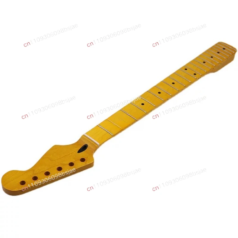 Electric guitar 6 strings 22 frets small head yellow plus maple matte neck electric guitar handle DIY musical instrument