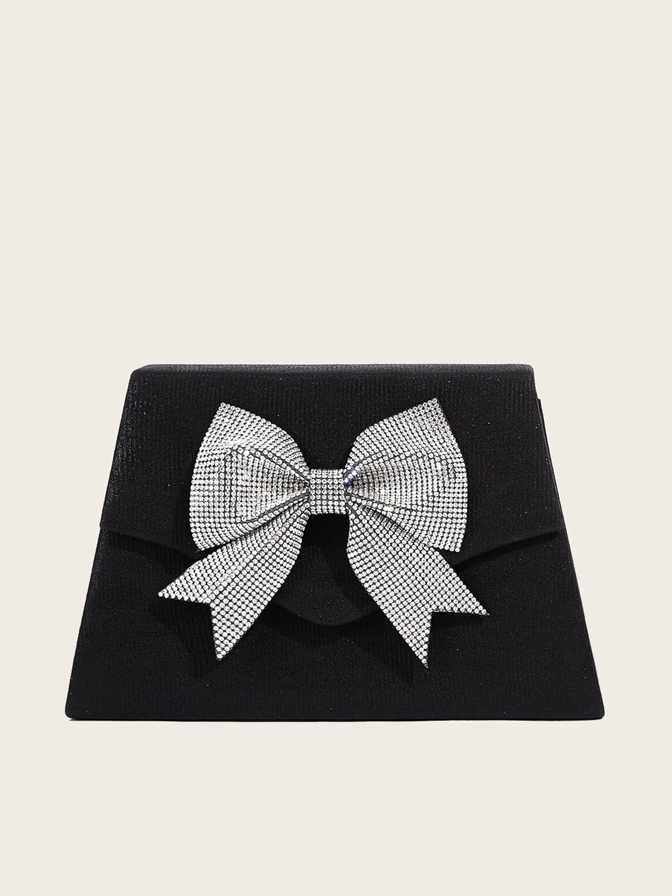 

Elegant Black Diamond Butterfly Knot Evening Bag Fashionable Party Ball Gown Clutch Handbag New Design Ladies Luxury Chain Bag