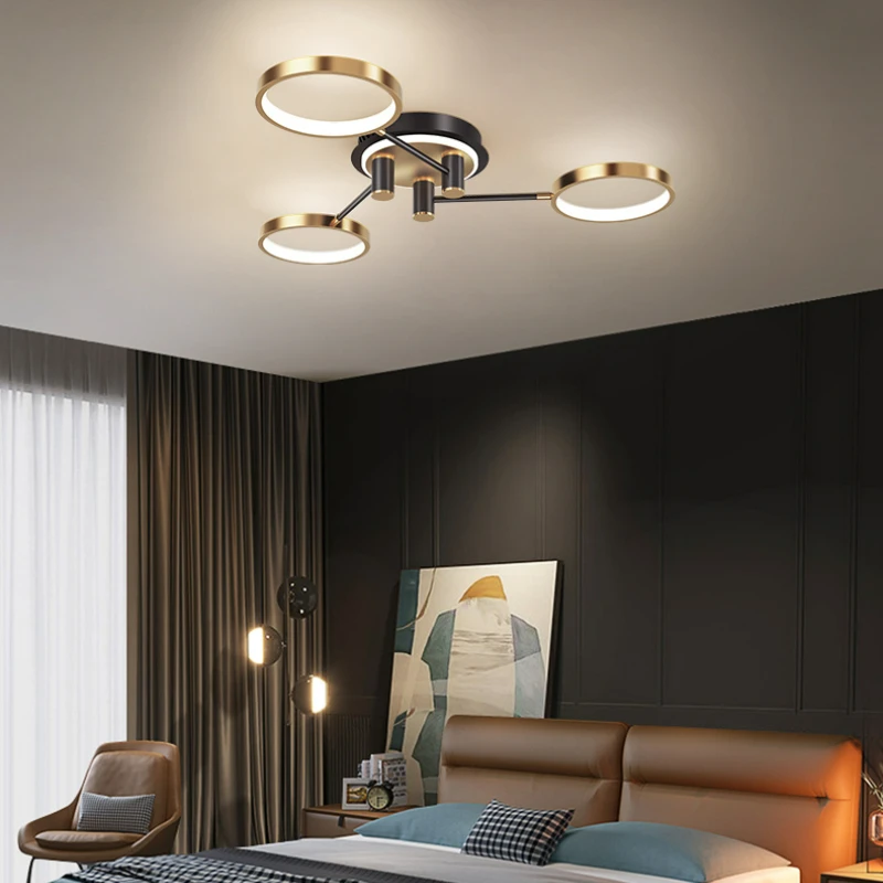 Moderne led pendel leuchte beleuchtung für wohnzimmer esszimmer schlafzimmer decke kronleuchter gold/schwarz dekoration nordic lampen AC90-260V