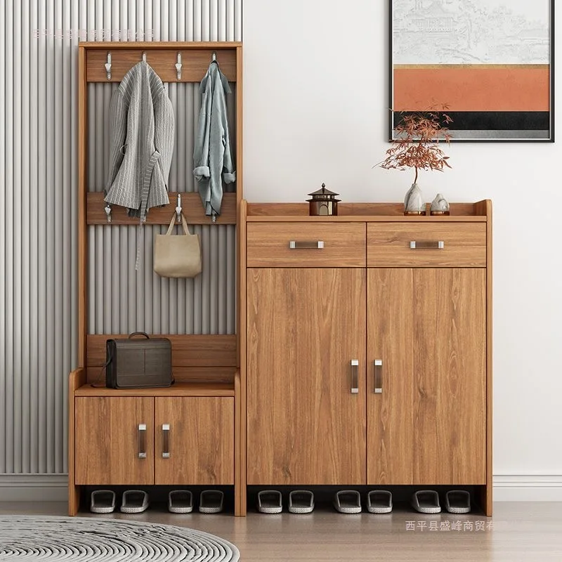 

Shoe cabinet Home entrance Entry foyer storage cabinet Large capacity Large door entry Shoe rack against the wall Entrance