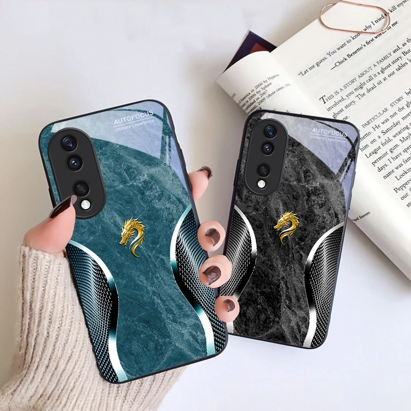 Серебристый золотой дракон для Honor X5b Plus 6 8 9 X9c Smart 30 Max Magic 4 5 Pro 7 Lite 50 70 30 90 200 Черный стеклянный чехол для телефона Серебристый золотой дракон для Honor X5b Plus 6 8 9 X9c Smart 30 Max Magic 4 5 Pro 7 Lite 50 70 30 90 200 Черный стеклянный чехол для телефона