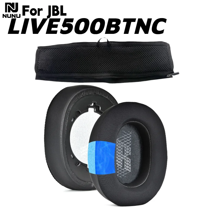 

Replacement Protein skin splicing mesh fabric Memory Foam Ear Buds with buckle For JBL LIVE500BTNC Headset Earmuffs repair parts