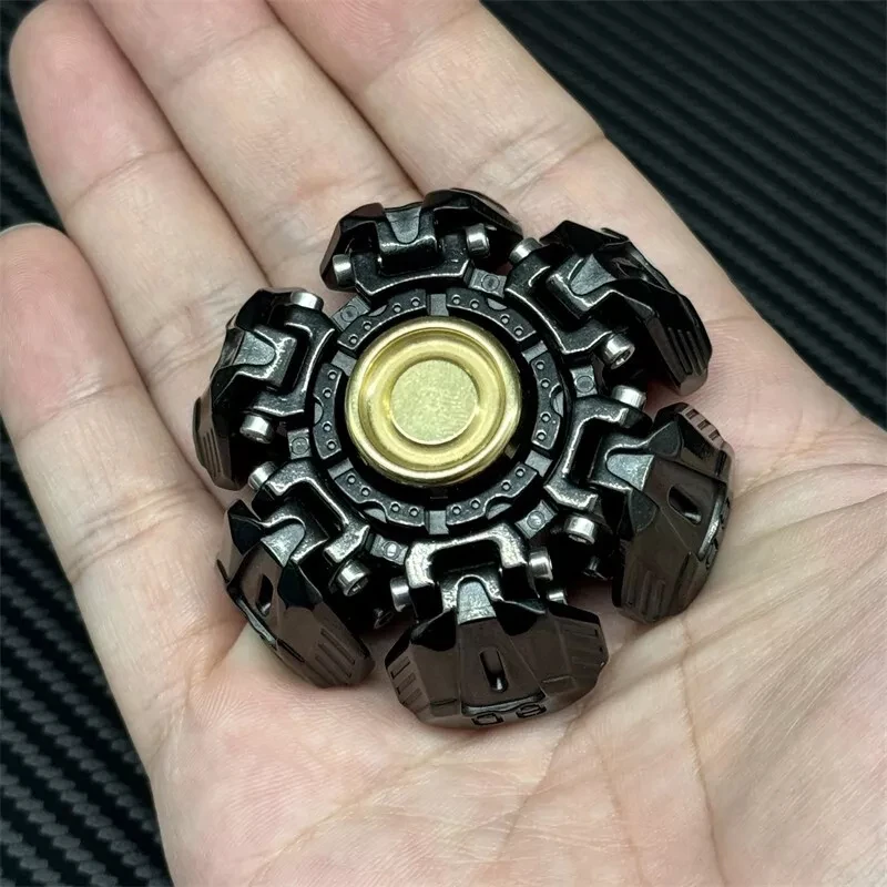 Edelstahl 08 Rüstung Transforming Fidget Spinner EDC Spielzeug ADHS Anti Stress Sensorisches Zappelspielzeug Metall Hand Spinner