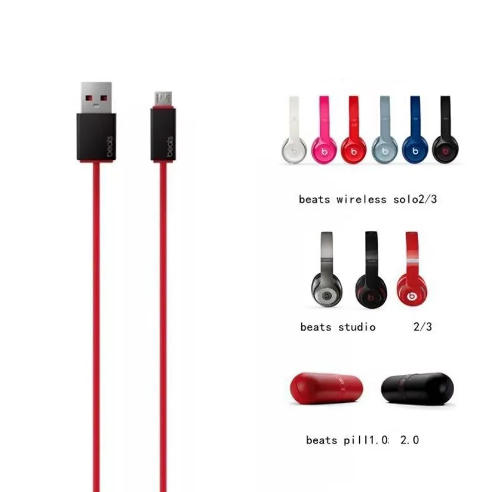 Original USB to Micro USB Cable for Magic Beats Solo2 Bluetooth Earphone Charging Cable PowerBeats 3 Studio3 Data Cable