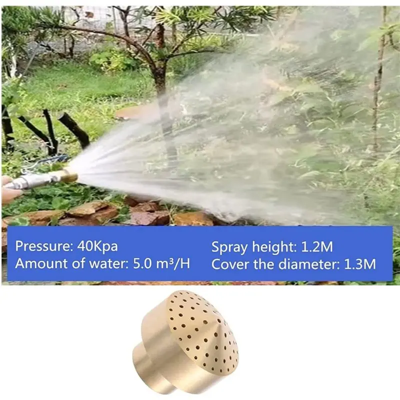 Y51A-2X Fountain Nozzle 3/4 Inch Brass DN20 Sprinkler, Pond Column Water Sprays Head With Adjustable Micro-Centrifugal Nozzle