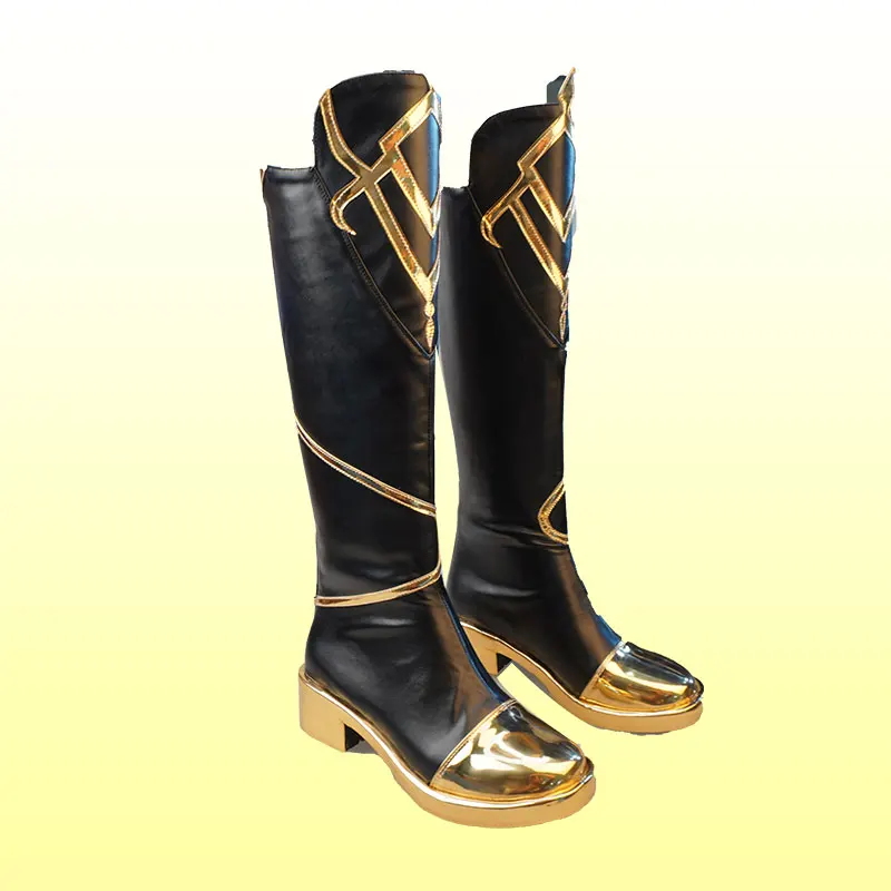 Anime Genshin Impact AWindsor Cosplay Chaussures, Bottes en cuir PU, Accessoires de fête