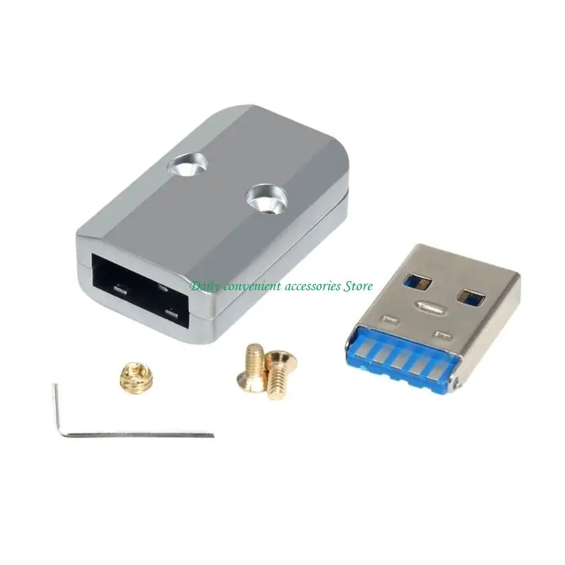 

97QB DIY USB3.0 Male Connectors 6mm Diameter For Fast Charging And Data Transfer