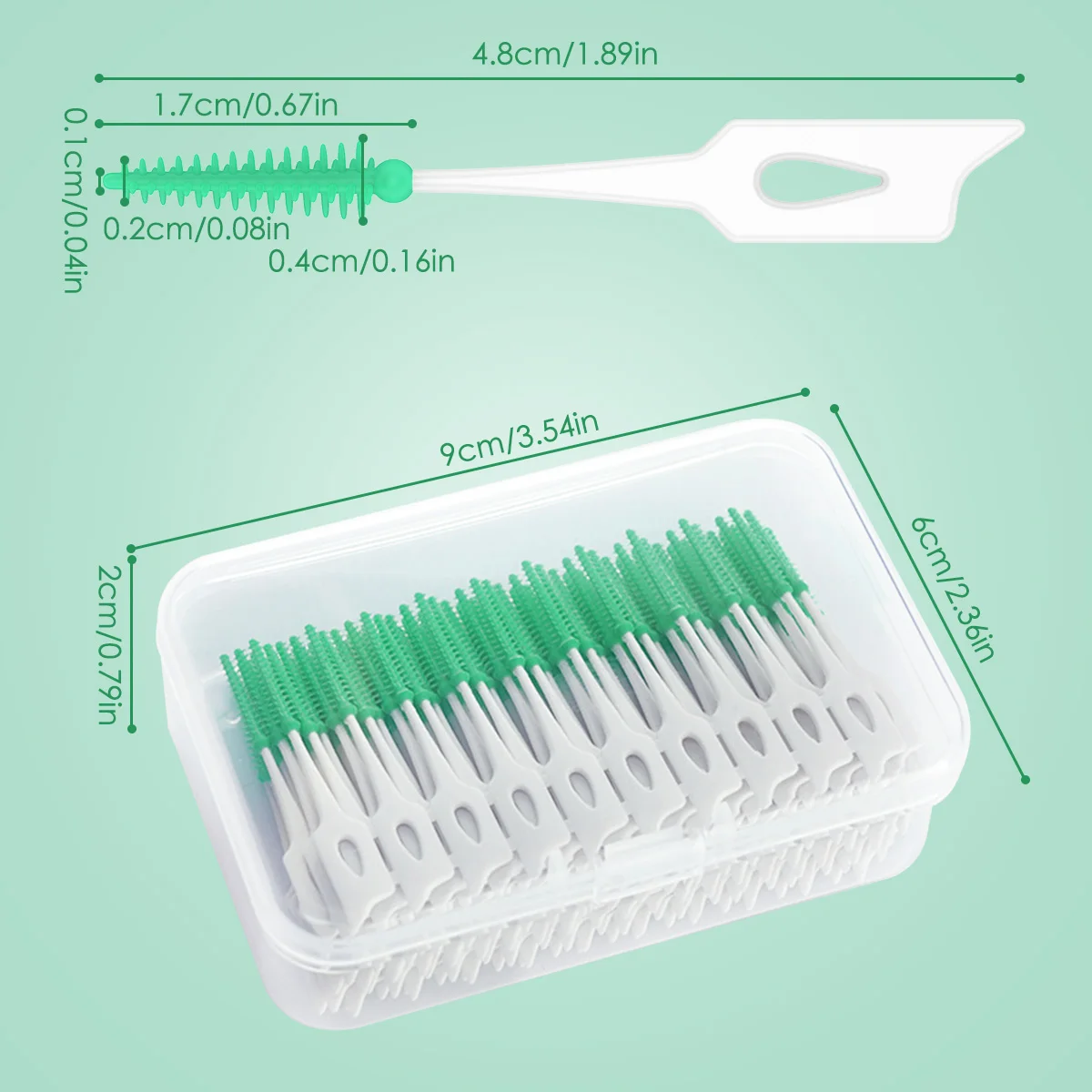 160Pcs Interdental Brush Toothpick Soft Silicone Tooth Picks Comfy Dental Tooth Cleaning Tool Safe Floss Interdental Brush Stick