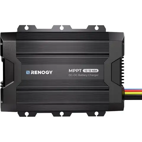 DC to DC Charger with MPPT 12V 40A Solar Input - 670W Dual Charging Car Battery Chargers for RV Marine Camping Compatible with L
