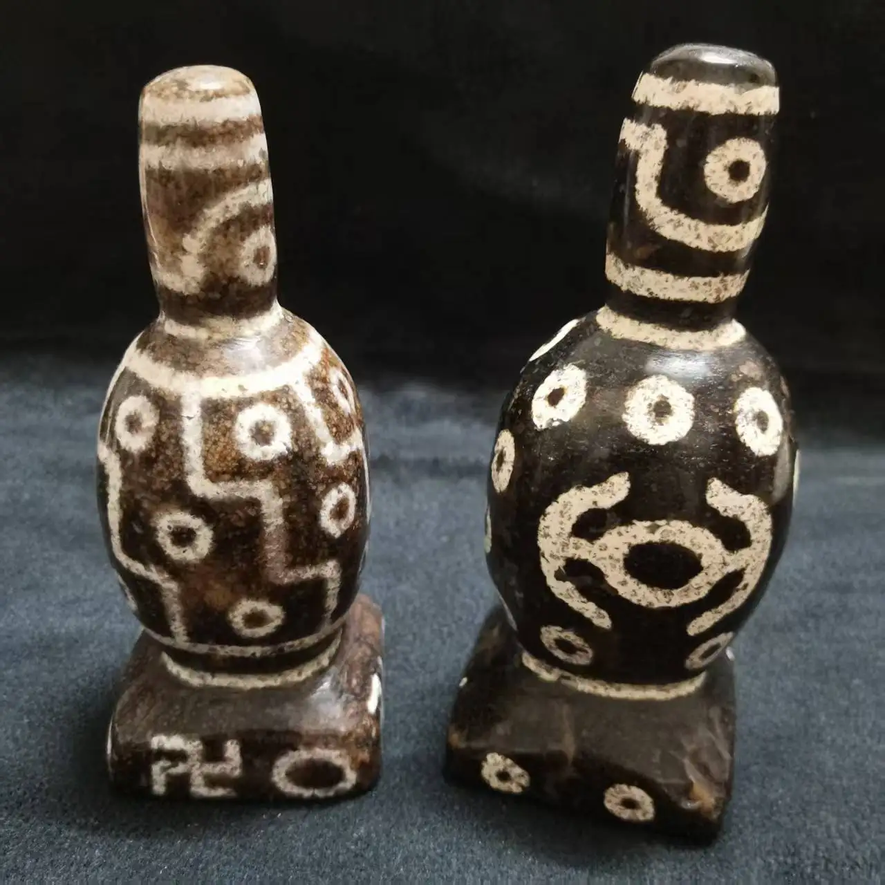 Treasure Tower Ornament Fengshui Decoratrion Tibetan dzi beads Sign 9 eyes Varjra Patterns natural stone High Quality