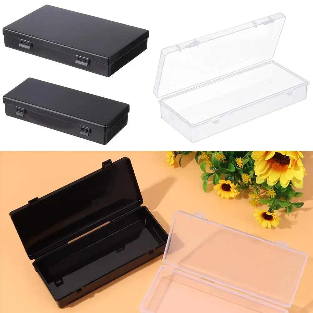 8 Styles Small Square Clear/Black Plastic Storage Box Jewelry Diamond Container Embroidery Craft Bead Pill Home Storage Supply