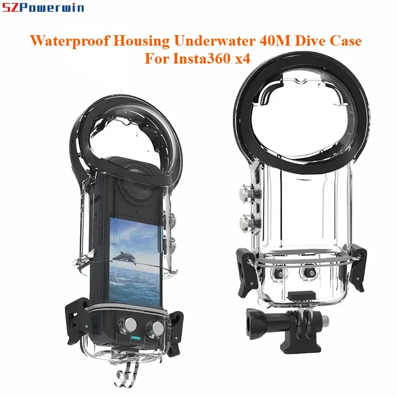

Powerwin Underwater 40M Dive Case For Insta360 X4 Waterproof Housing Box Cover For Insta 360 X4 Diving Shell Camera Accessories