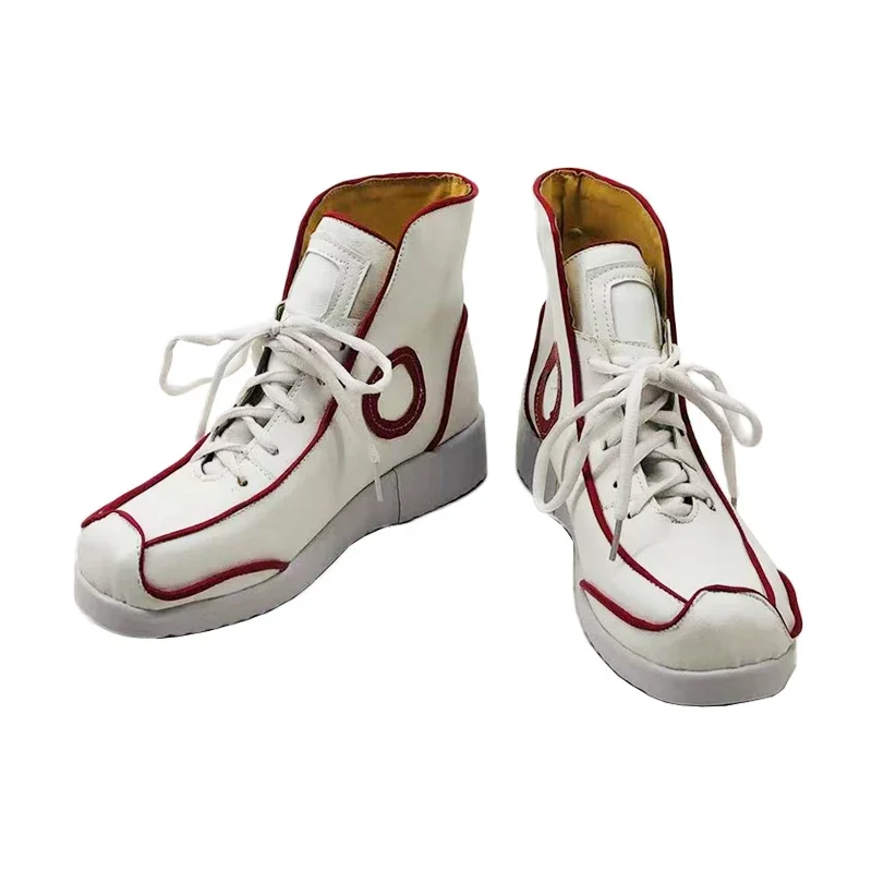 Anime Man Denji Cosplay Shoes Anime Cos White Boots Comic Denji Cosplay Costume Prop Shoes for Con Halloween Party
