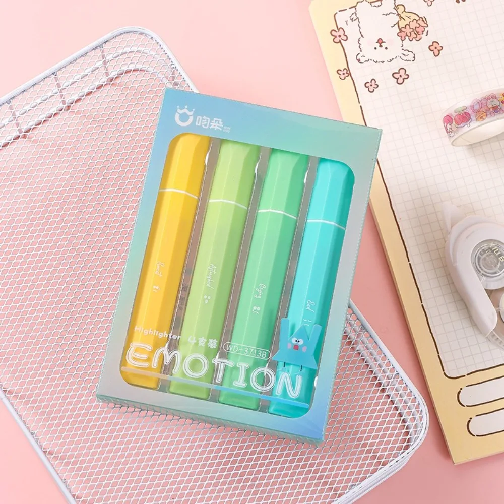 

Dopamine Color Highlighter Pen Soft Head Oblique Tip Art Marker Pen Eye Protection Painting Graffiti Painting Color Pen