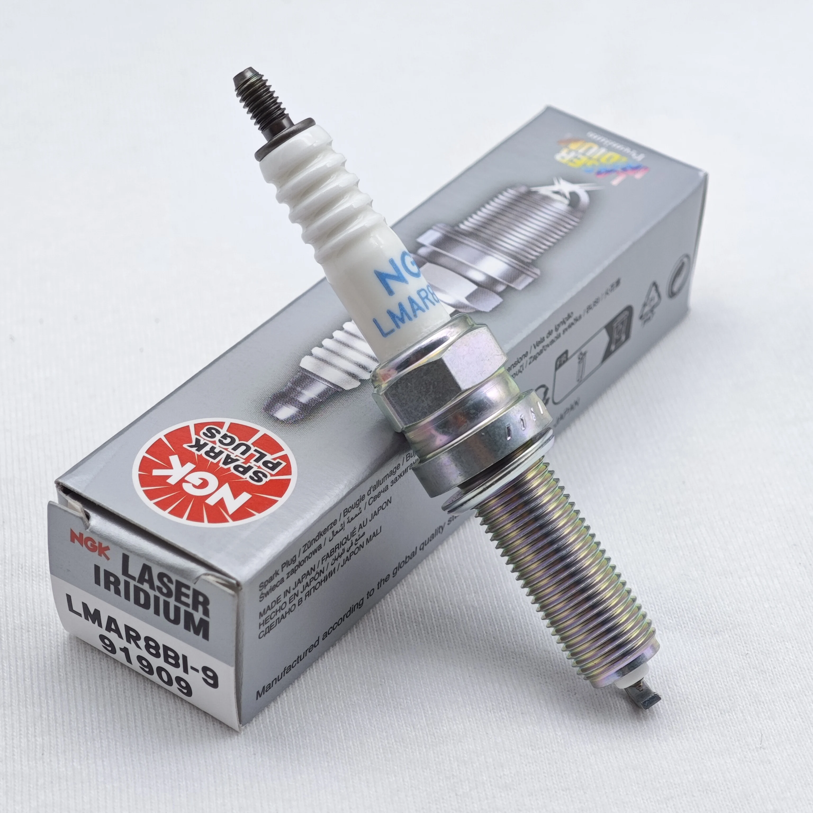 1 sztuk oryginalna laserowa irydowa świeca zapłonowa NGK LMAR8BI-9 91909 ma zastosowanie do Suzuki VStrom MT07 Honda PCX160 Fosha 350