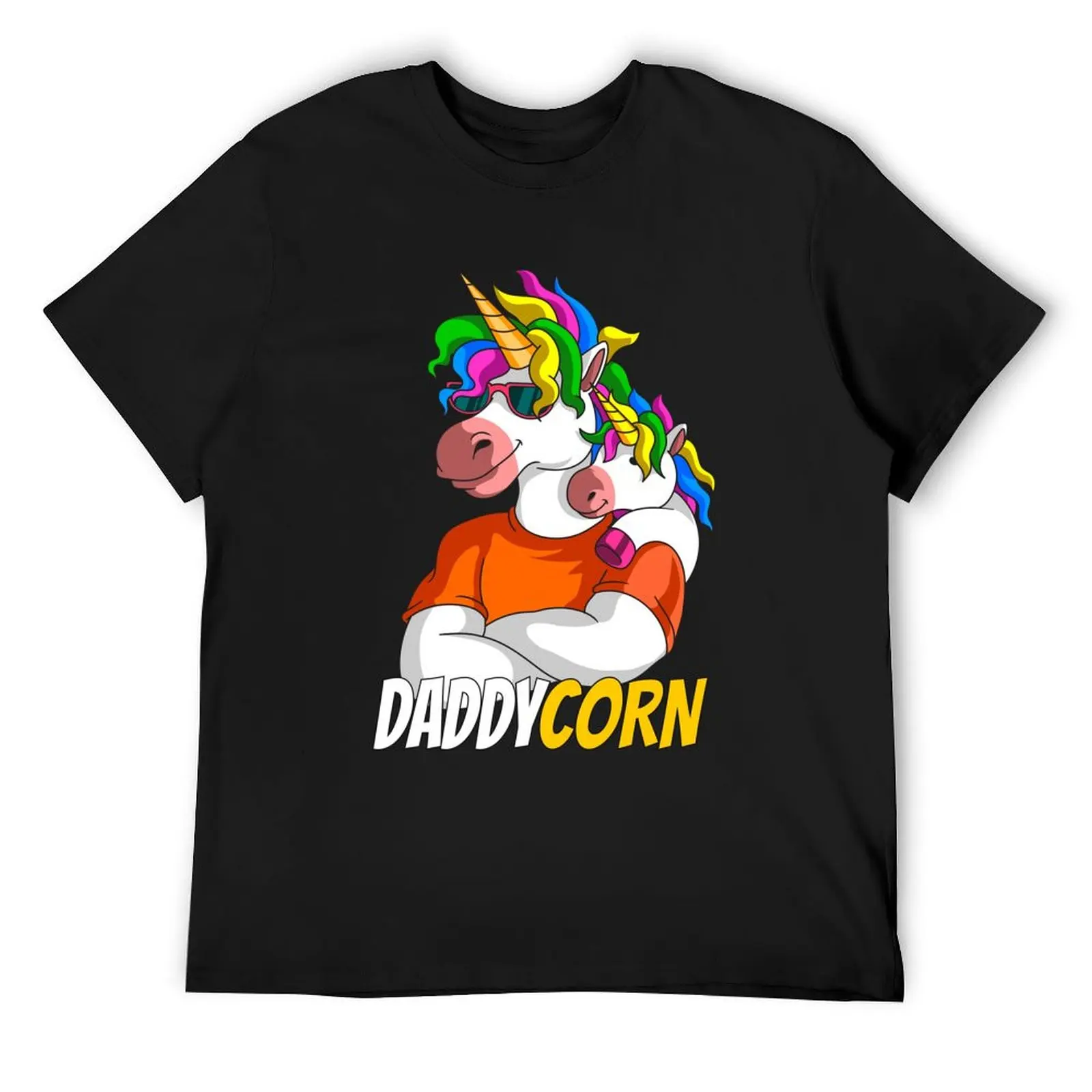 

daddycorn unicorn father's day gift T-Shirt T-shirts man oversizeds vintage anime shirt oversized mens clothing
