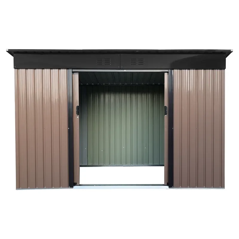 Galvanized Color Steel Plate Storage Room for Outdoor Garden Tool Room Construction Site Courtyard Simple Iron Storage Shed