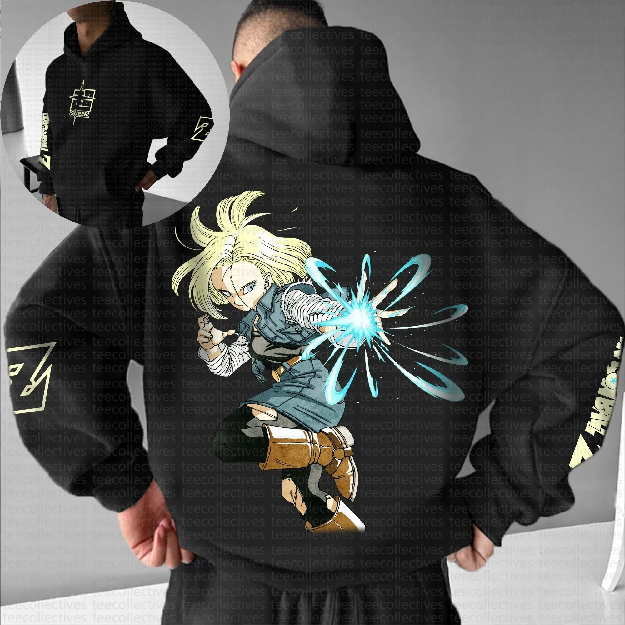 

Теэколликтивные Dragon Ball Z Super Broly Goku Kamehameha аниме толстовка мужская уличная модная толстовка с мультяшным принтом повседневная