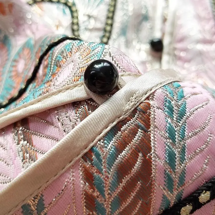 الأزهار المطرزة الجاكار سترة المرأة الرجعية الصينية خمر العرقية نمط بلوزات بلا اكمام المتضخم