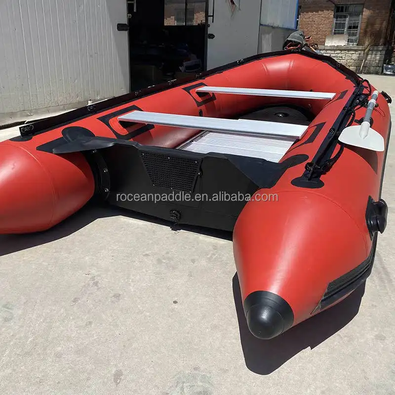 Stock CE Certified 1-4 Person Thick PVC Inflatable Boat Portable Lightweight Foldable Fishing Small Inflatable Dinghy