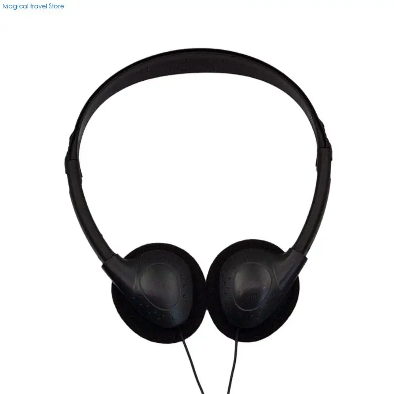 N2UB Foldable Headphones 3.5mm Connection Lightweight ABS Frame Noise Isolating Headphones for Extended Wear