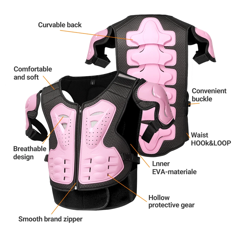 Women's Motorcycle Armor Vest Elbow Knee Pad Motocross Full Body Armor Anti-Fall Motorbike Racing Riding Clothing Wear-Resistant