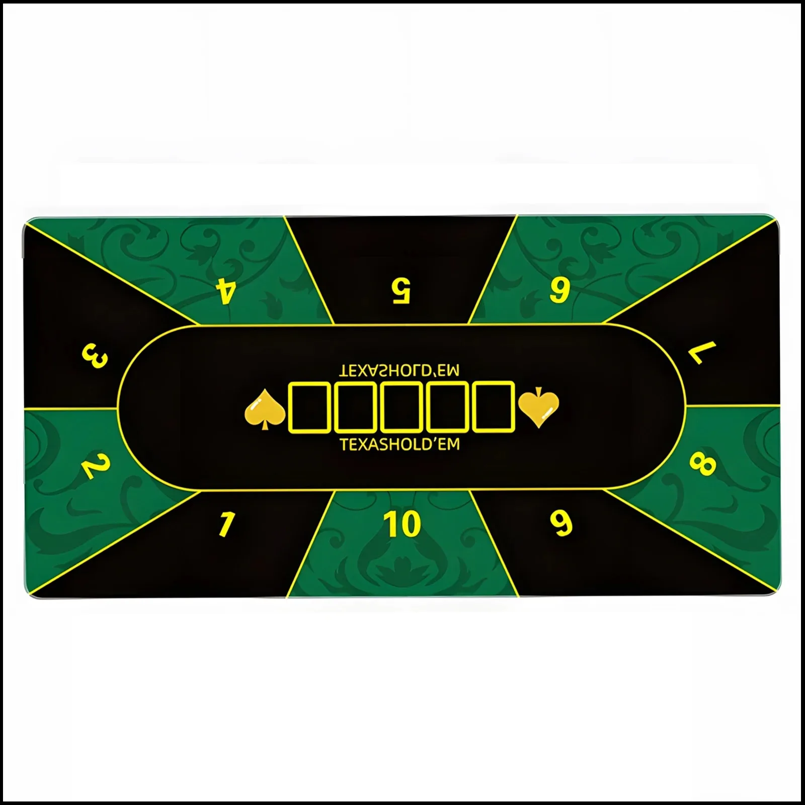 

Коврик для покерного стола Texas Hold 'em, большой игровой коврик 120x60 см, резиновый настольный коврик для многоместных вечеринок