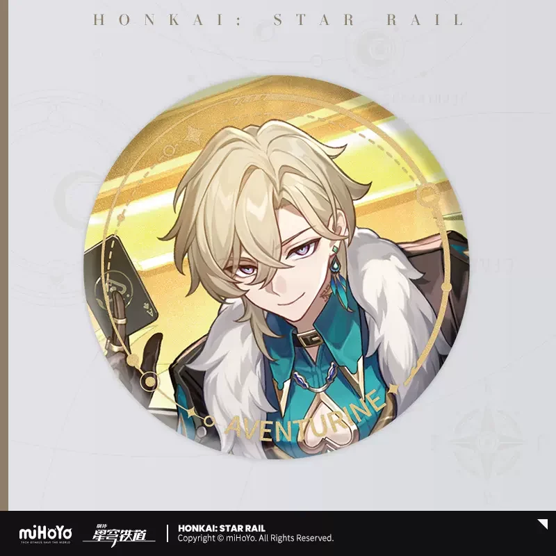 Sunsyea Official Honkai Star Rail Merch From miHoYo Aventurine Series Badge Keychain Acrylic Stand