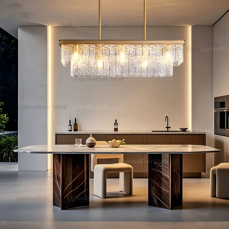 French Modern Classical Brass Murano Glass Pendant Light Elegant Lustre Home Applicant Suspension LED Dimmable Lamp For Living R