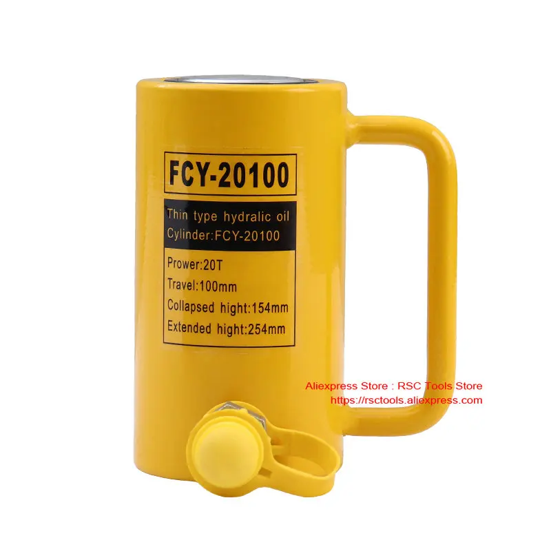 Long Type Hydraulic Cylinder FCY-20100 Hydraulic Jack with 20T Output, 100mm Piston Stroke