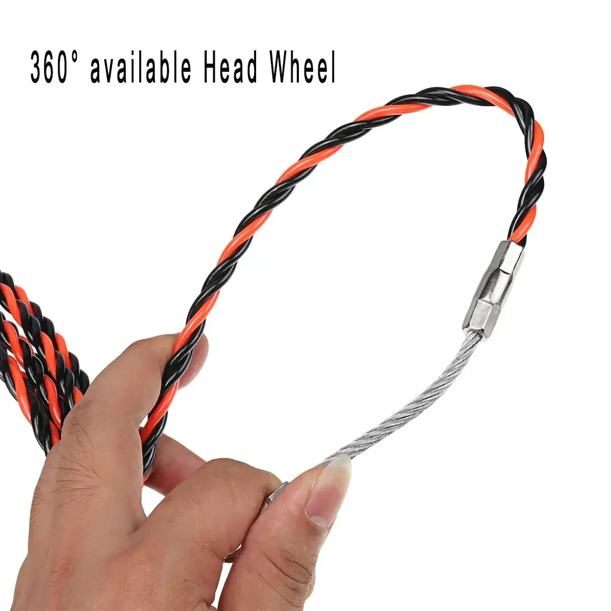 20m 6mm Electrician Wire Cable Push Puller Threading Device Kit for Home Wire Installation Guide Device