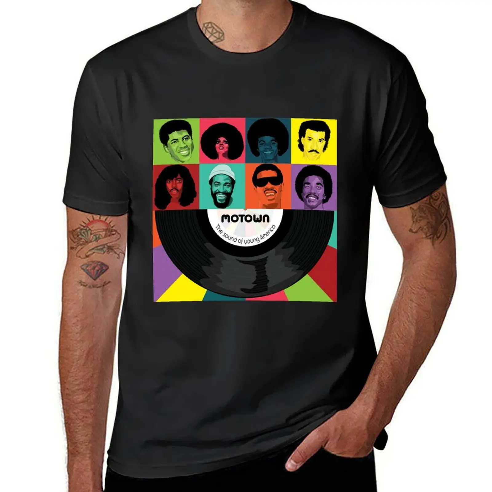 Motown Artists Pop Art T-Shirt anime oversizeds mens vintage t shirts