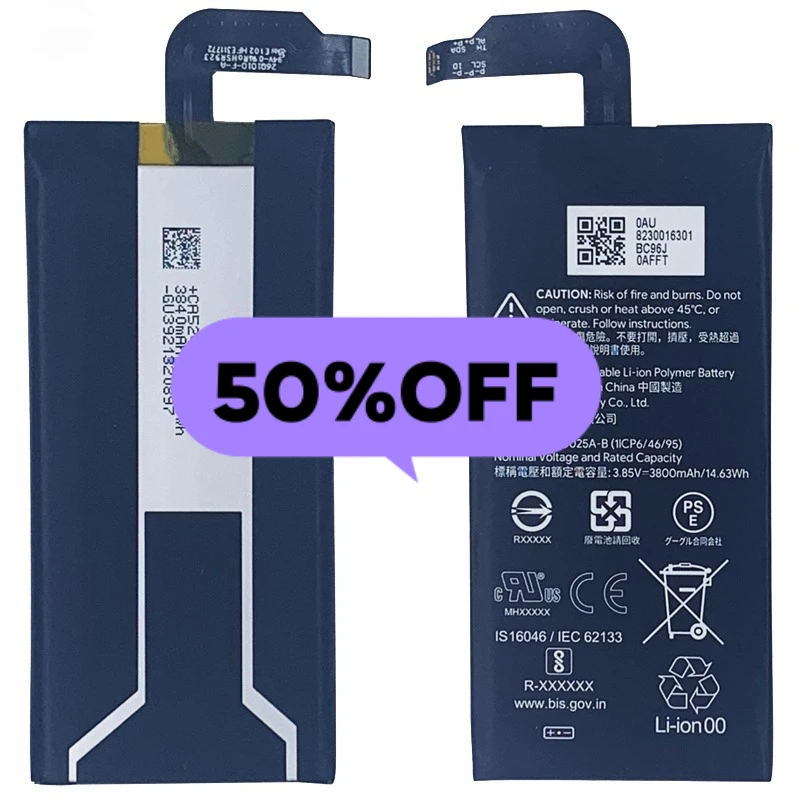 G025A-B for Google Pixel 5 XL Mobile Phone Battery High Quality High Capacity Battery Replacement Bateria Grade A Cell with Tool