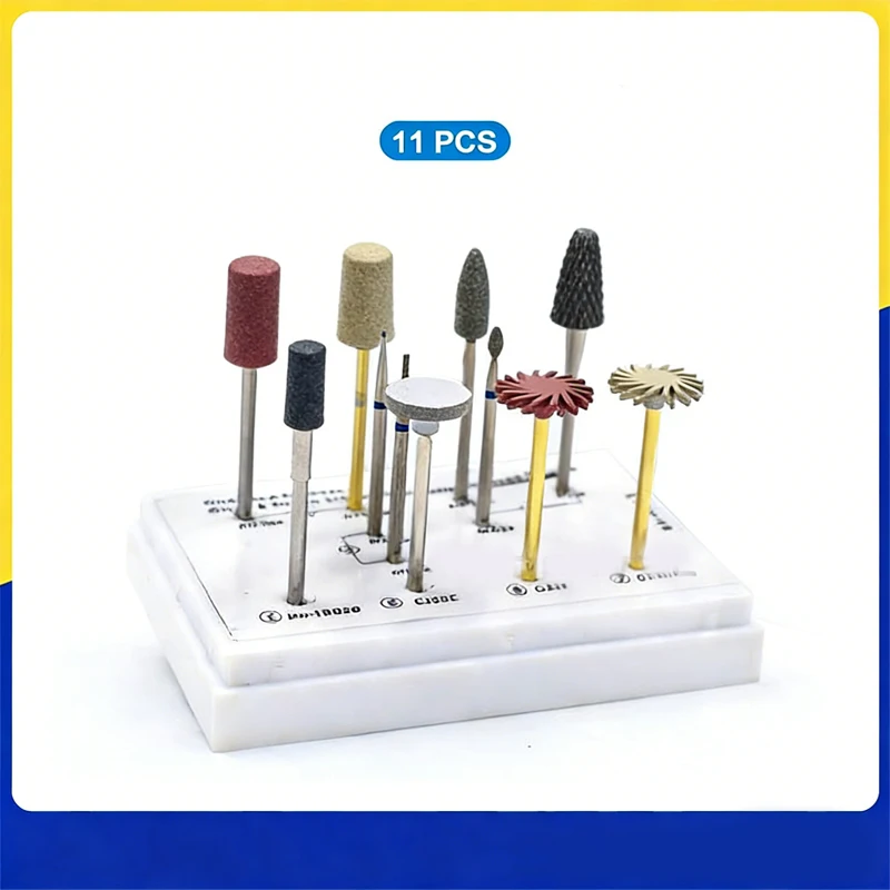 Dental Zirconia Grinding And Polishing Set Dental Technician Emery Grinding Head Silicone Rubber Full Zirconium Tooth Grinding