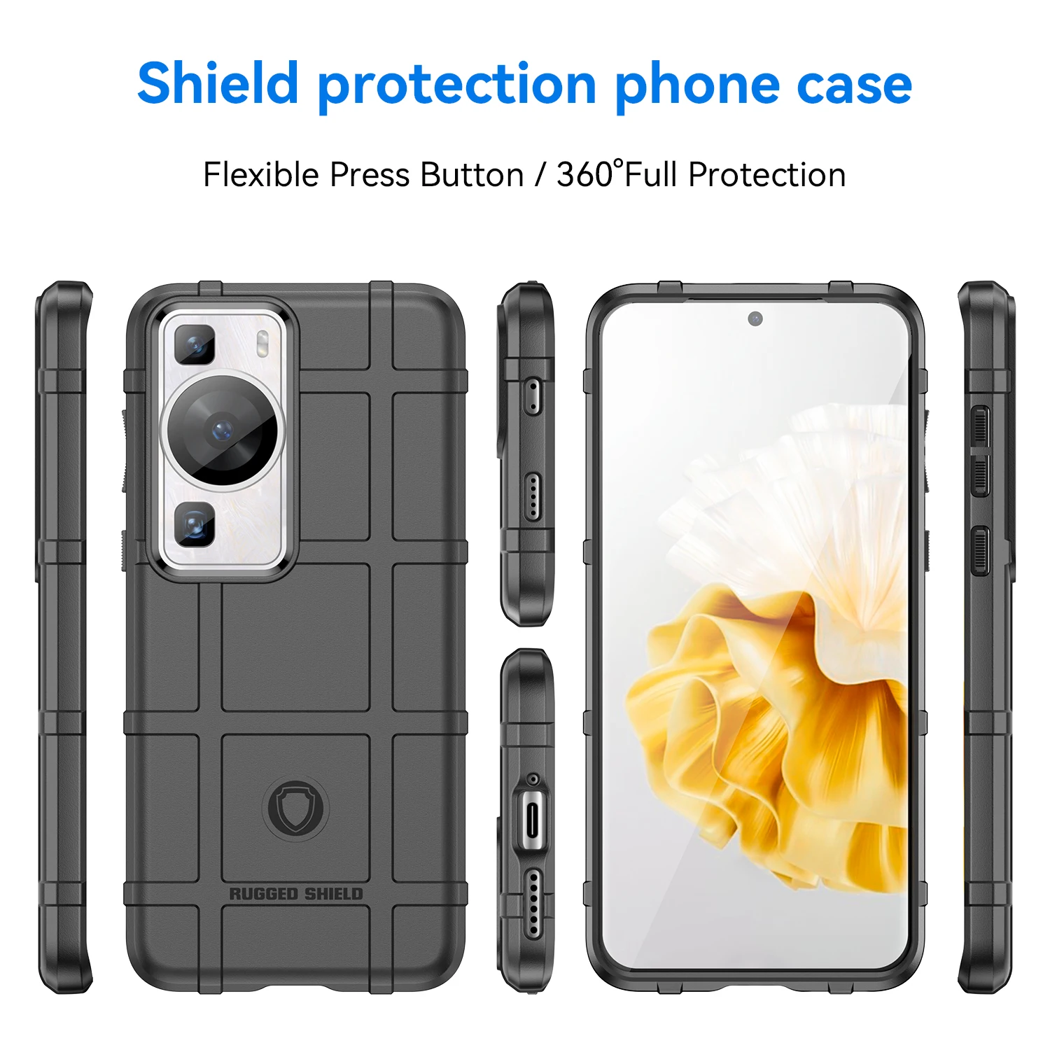 Thouport For Huawei P60 Case Military Heavy Duty Shockproof Phone Protector Silicon Cover Cases For Huawei P 60 5G 2023 LNA-AL00