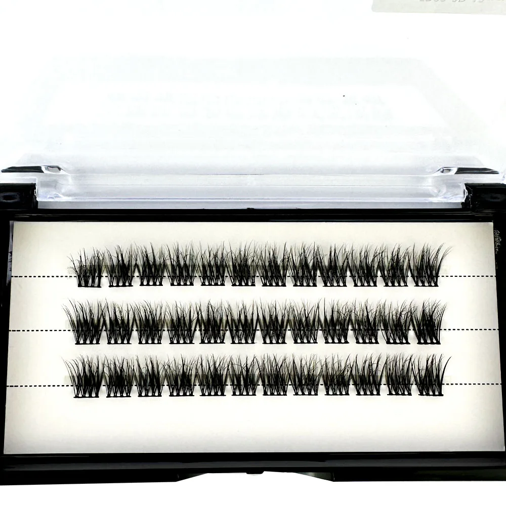 NEUE 5D Flauschige Nerzwimpern 3 Reihen Natürliche Wimpernverlängerung 3D Russische Einzelwimpern-Cluster Make-up-Tools Wimpern Cilia – Detail 16